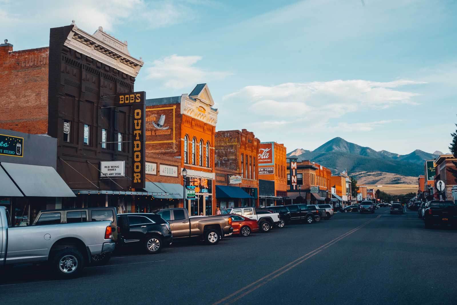 Downtown Livingston Montana the most colorful Old West Town 