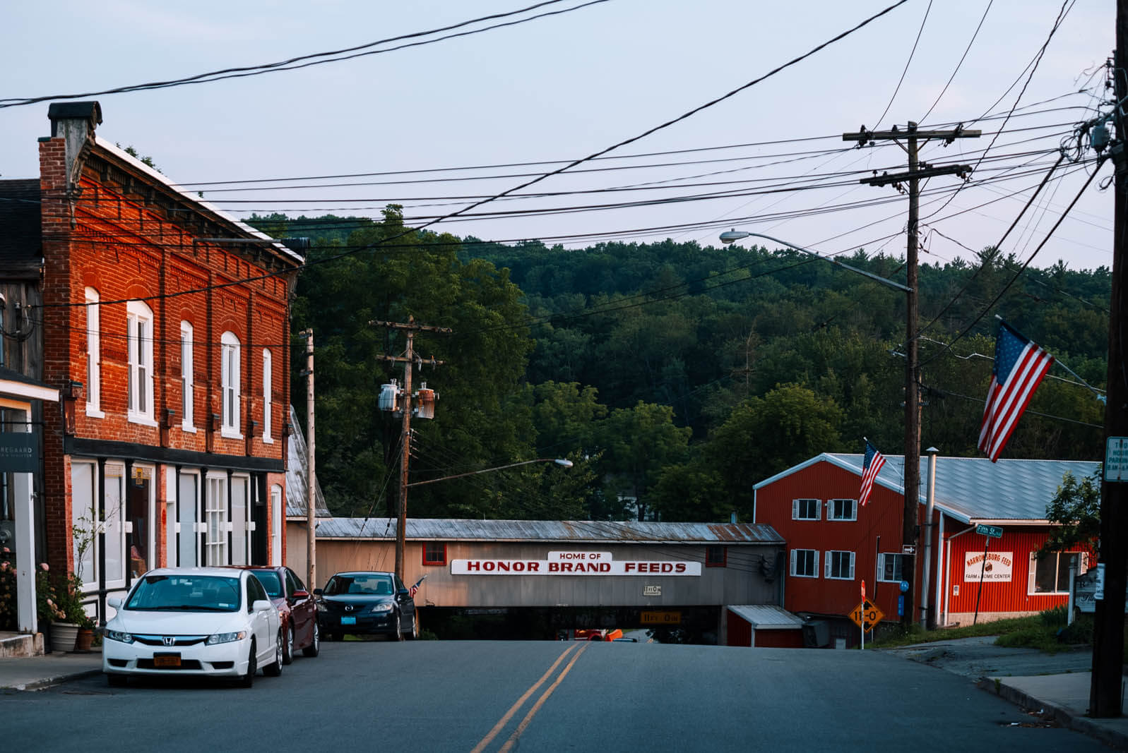 Downtown Narrowsburg New York in the Catskills