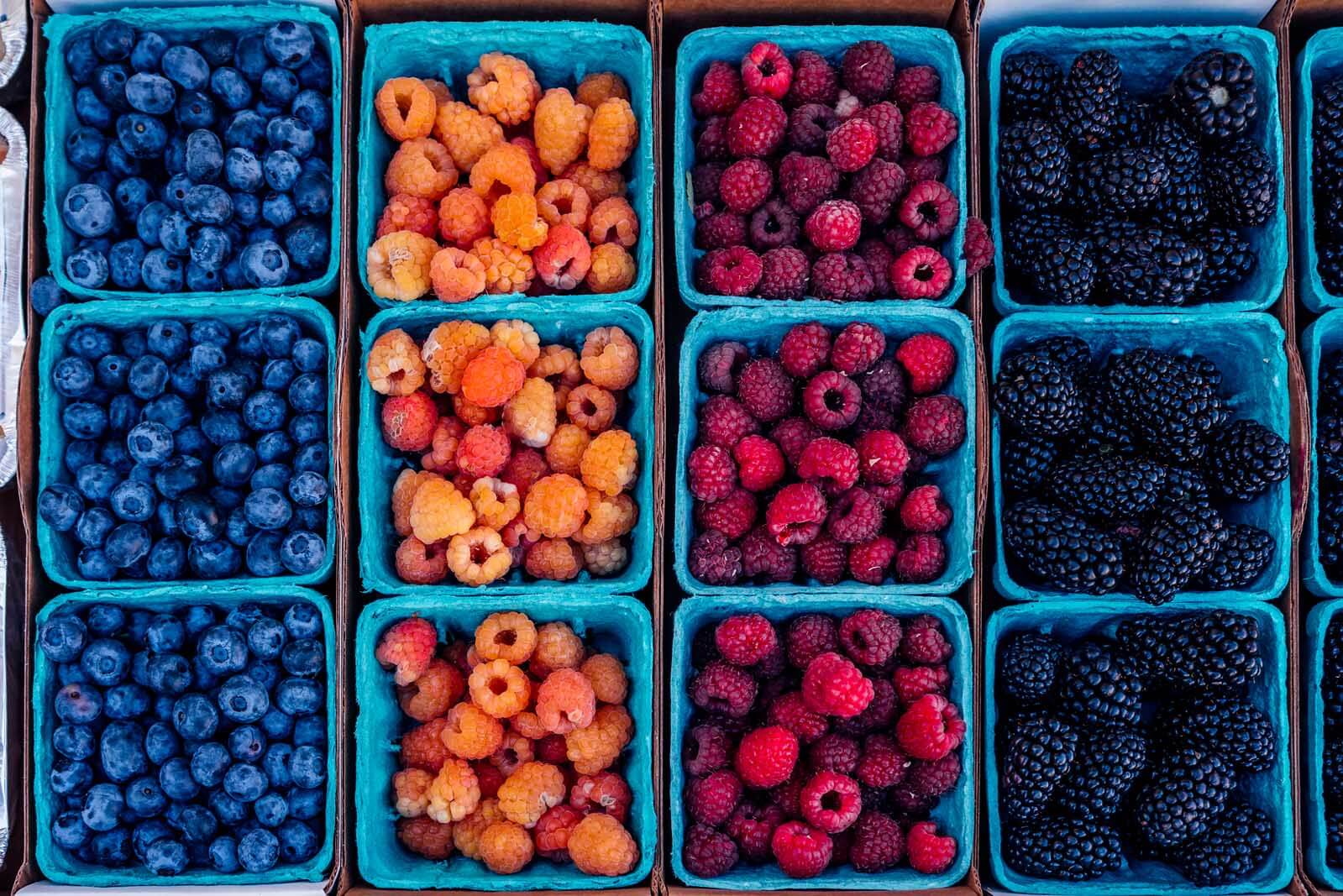 Raspberries from Downtown Yakima Farmers Market