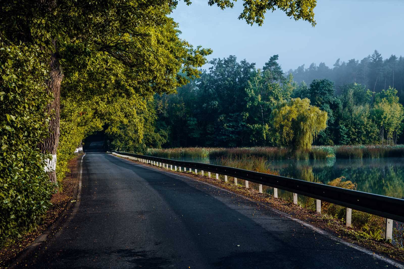 Czech Republic countryside driving view