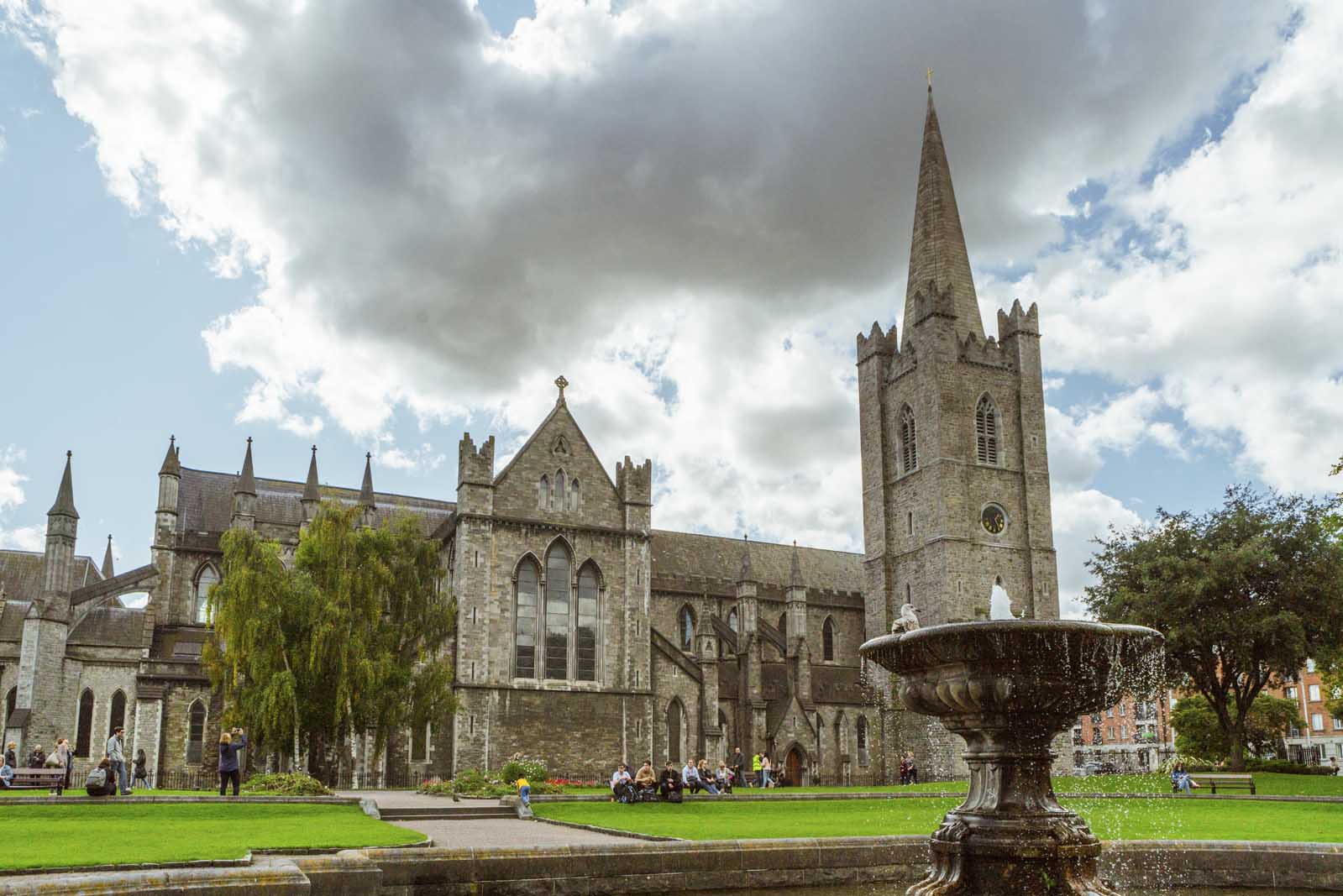 Exterior-of-St.-Patrick's-Cathedral-Dublin-Ireland