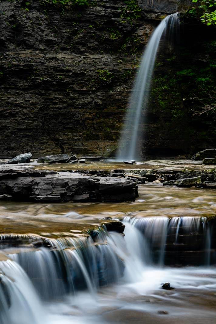 Eagle Cliff Falls at Havana Glen in the Finger Lakes New York