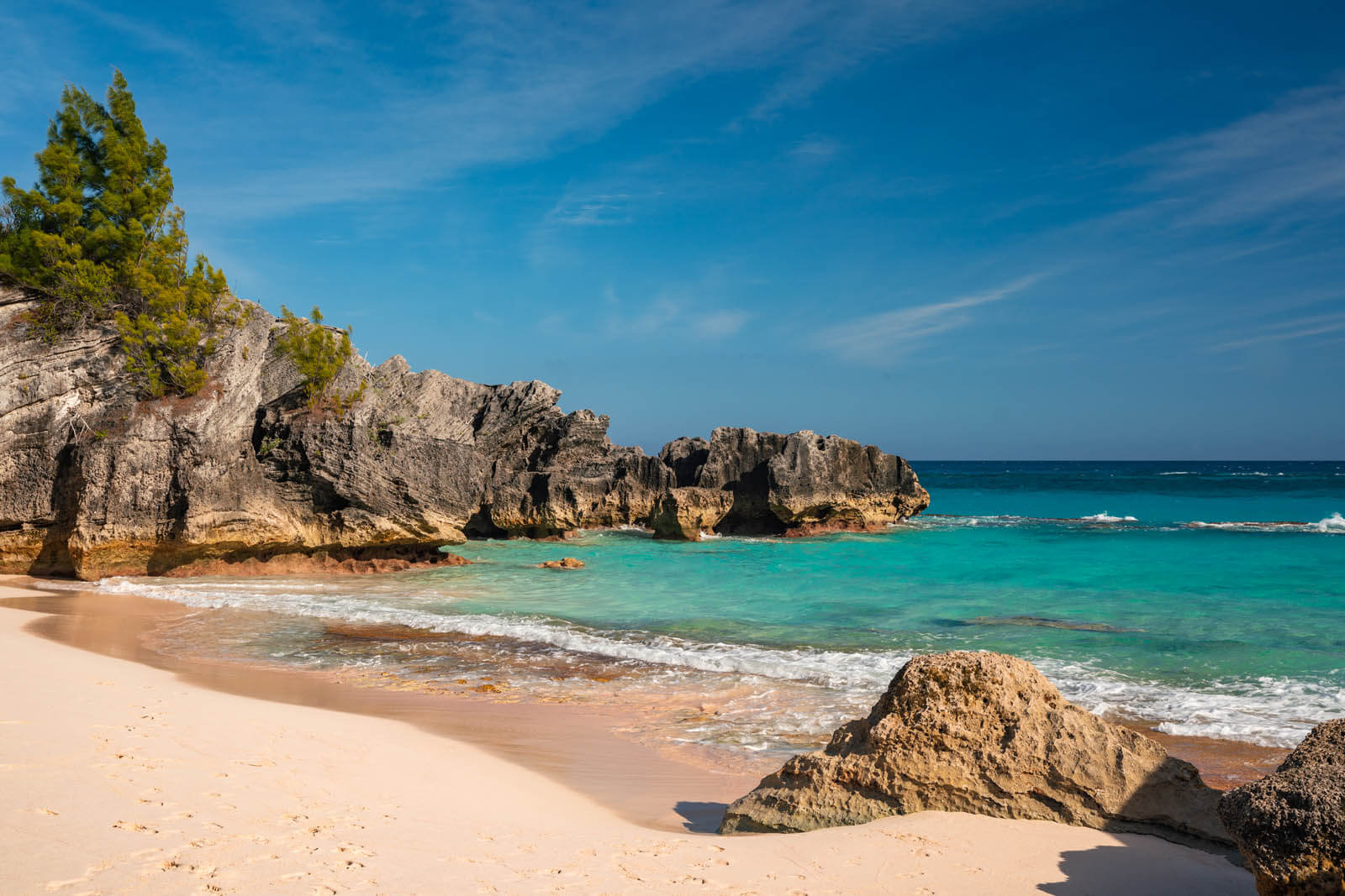 Elsbeth Beach along the South Shore Park near Warwick Long Bay Beach in Bermuda