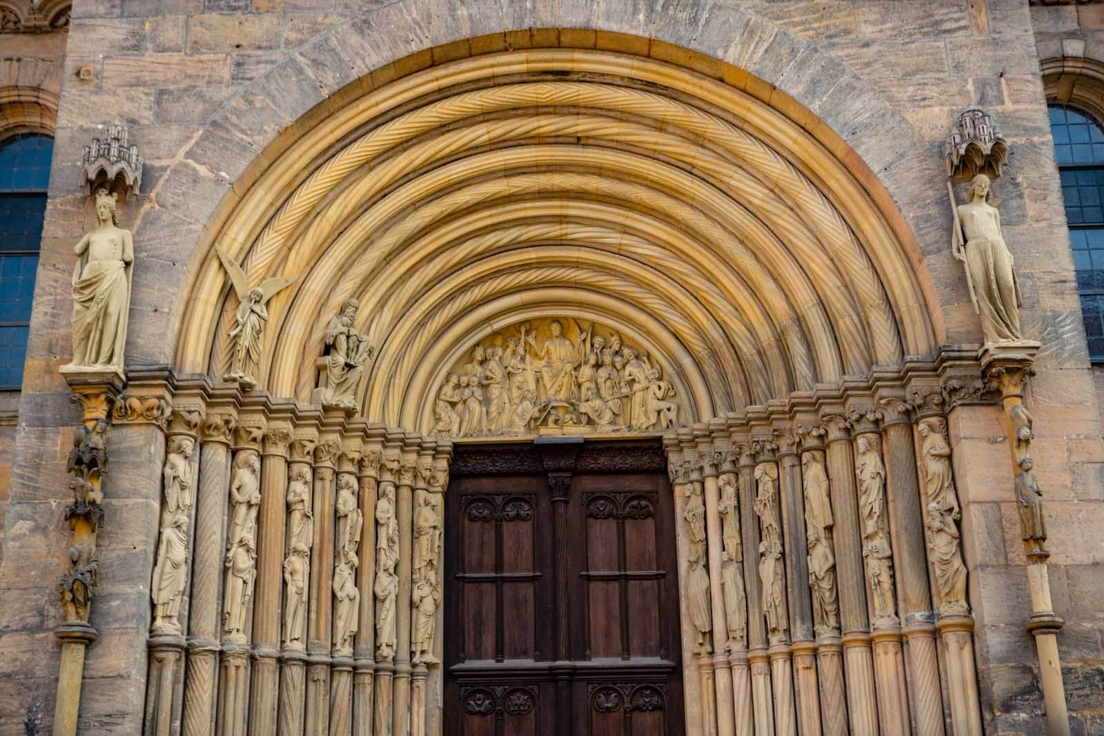 Entrance to the Bamburg Cathedral in Germany