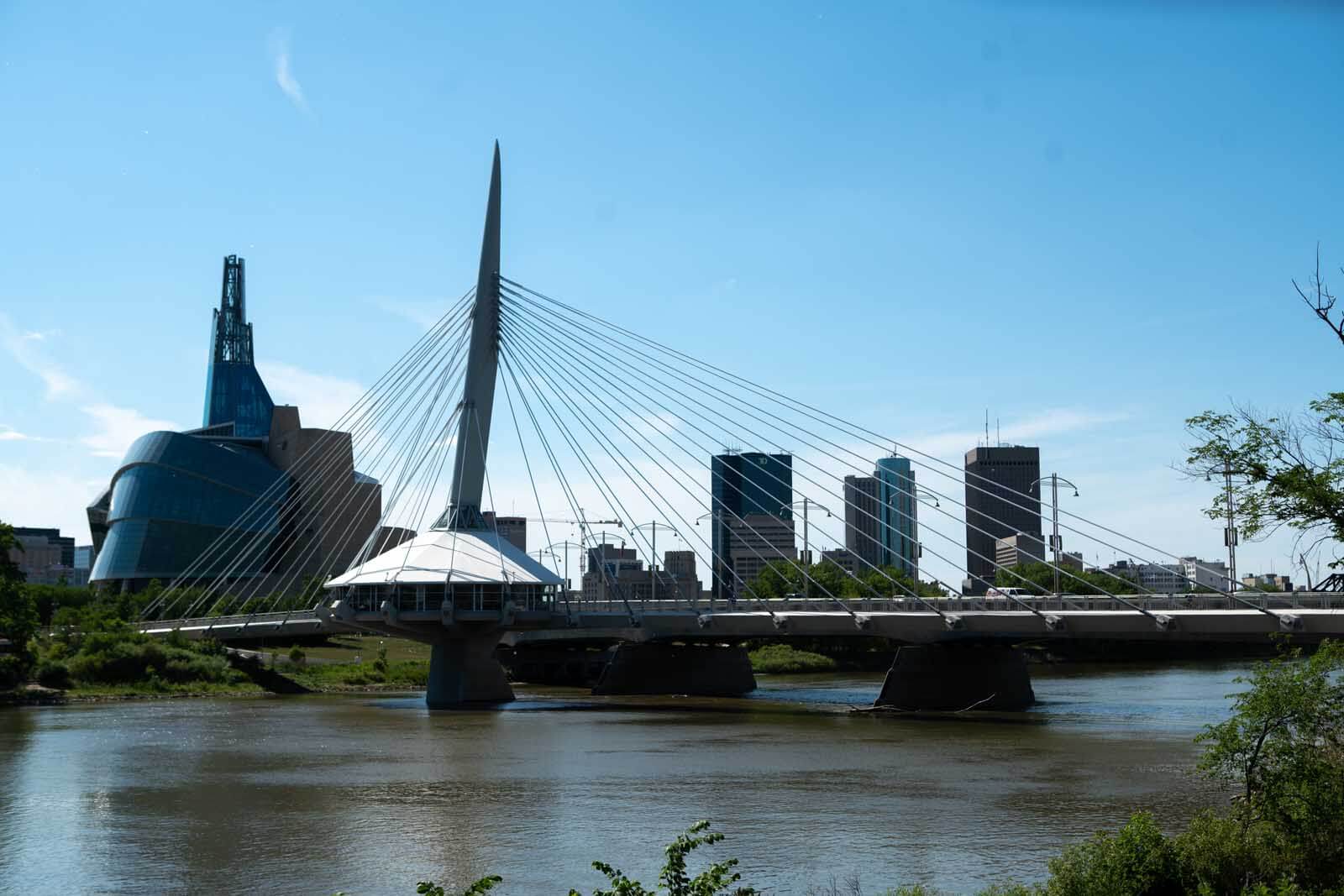 Esplanade Riel bridge in Winnipeg