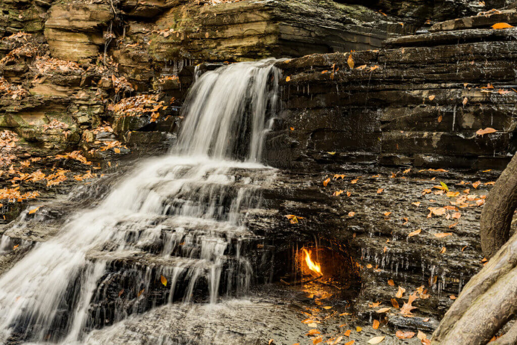Eternal-Flame-Falls-in-Orchard-Park-New-York
