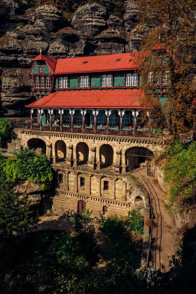 Falcons Nest at Pravicka Brana in Bohemian Switzerland National Park