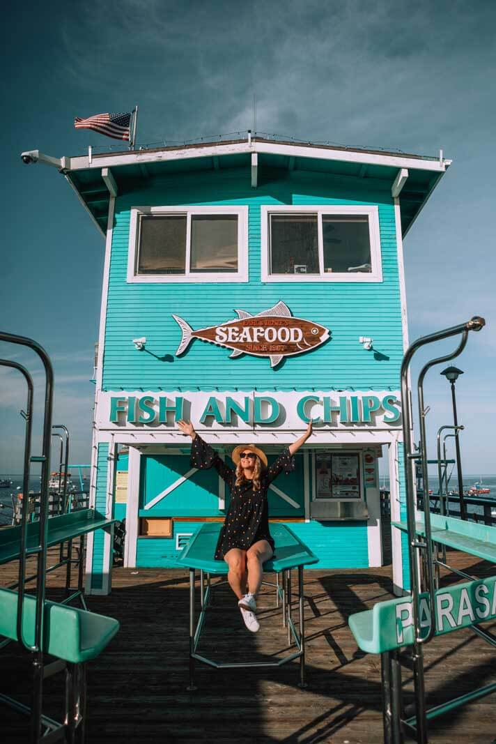 Fish & Chips shack on the pier in Avalon on Catalina Island California