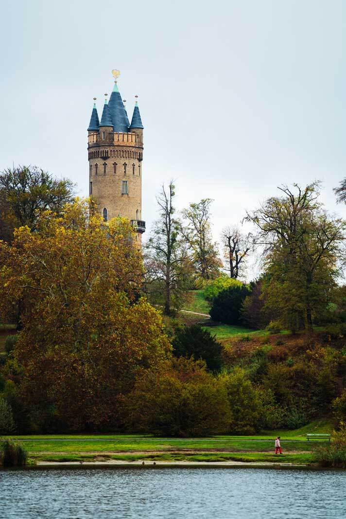 Flatow Tower in Babelsberg Park in Potsdam Germany