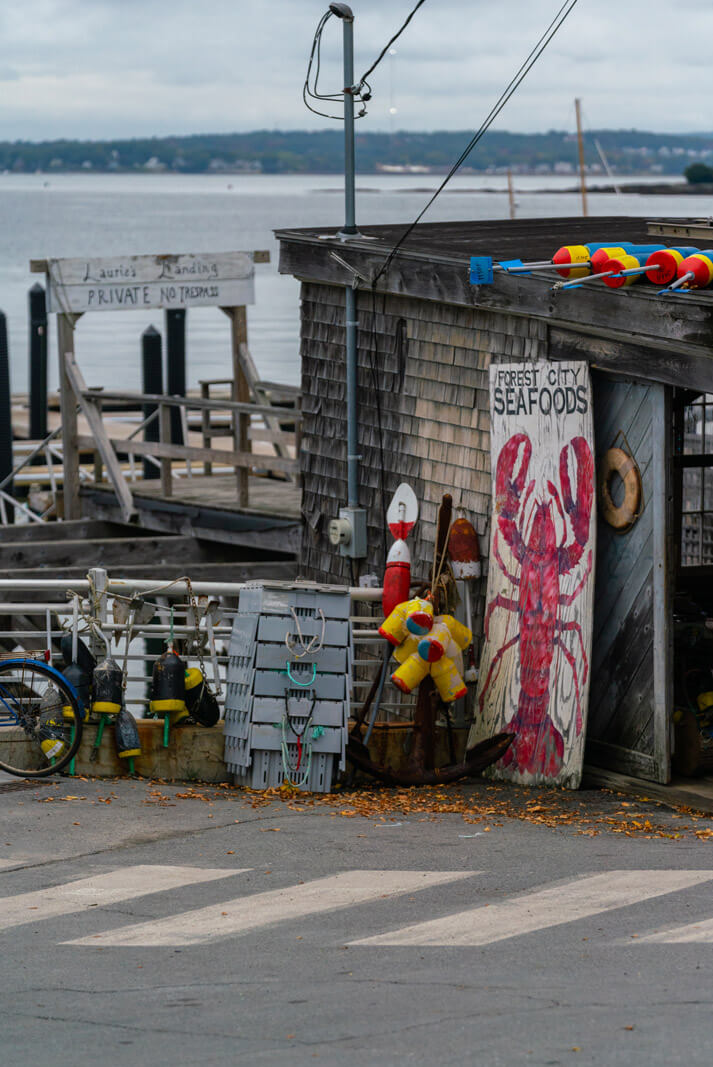 Forest City Seafood stand at Peaks Island in Portland Maine