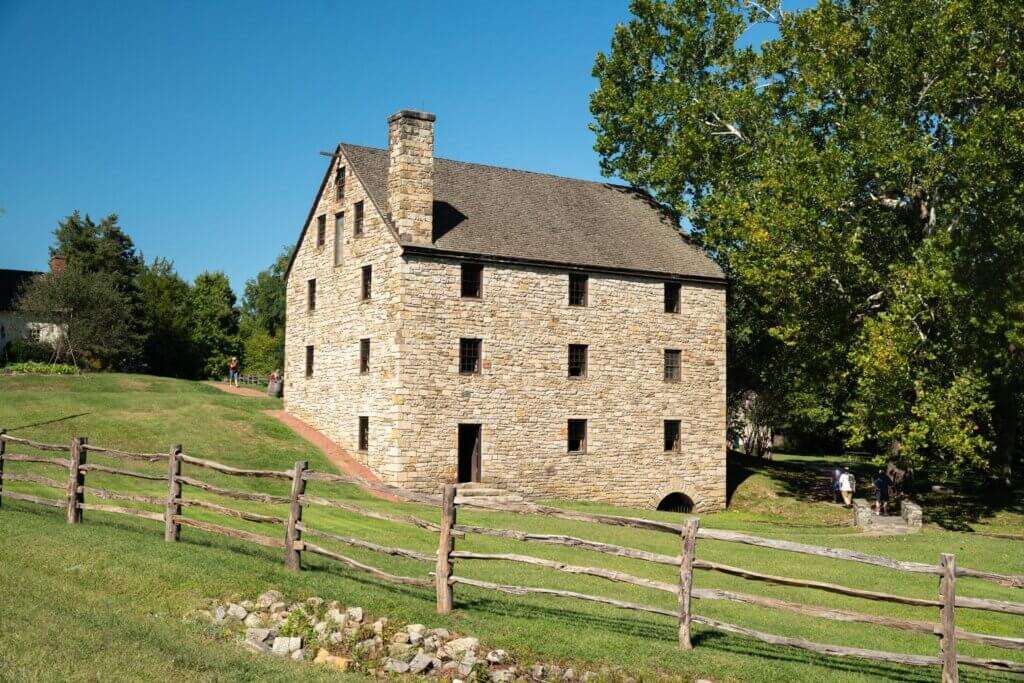 George Washington's Distillery and Gristmill at Mount Vernon in Fairfax County Virginia