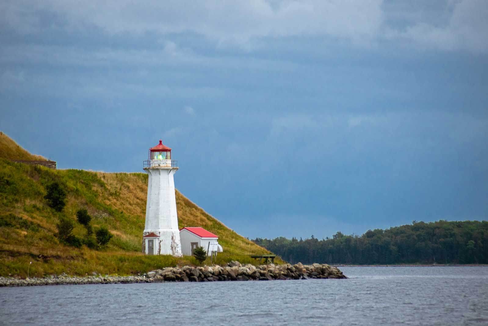Georges Island lighthouse in Halifax Nova Scotia