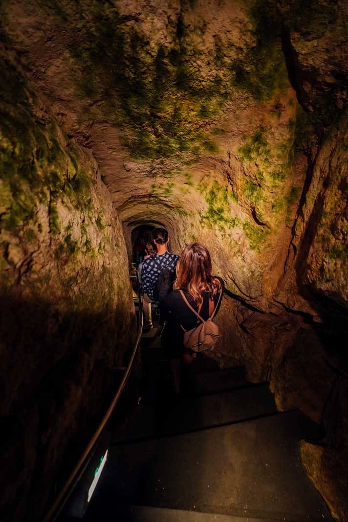 Going into the caves near Budapest