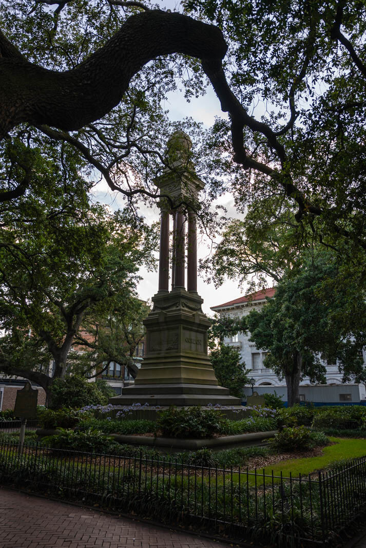 Gordons monument in Wright Square in Savannah Ga