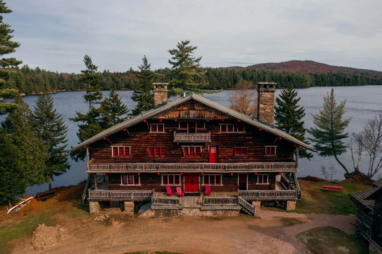 Great Camp Sagamore on Sagamore Lake in the Adirondacks New York