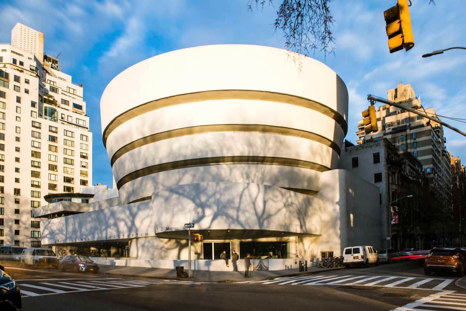 The outside of the Guggenheim Museum