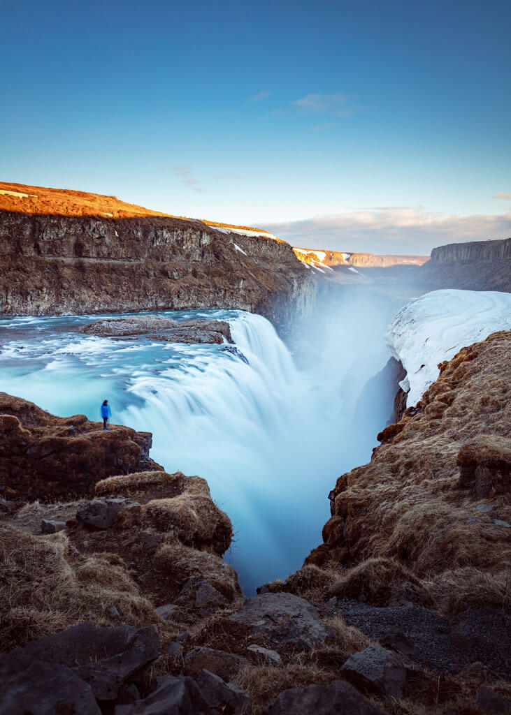 Gullfoss Falls on the Golden Circle Route near Reykjavik