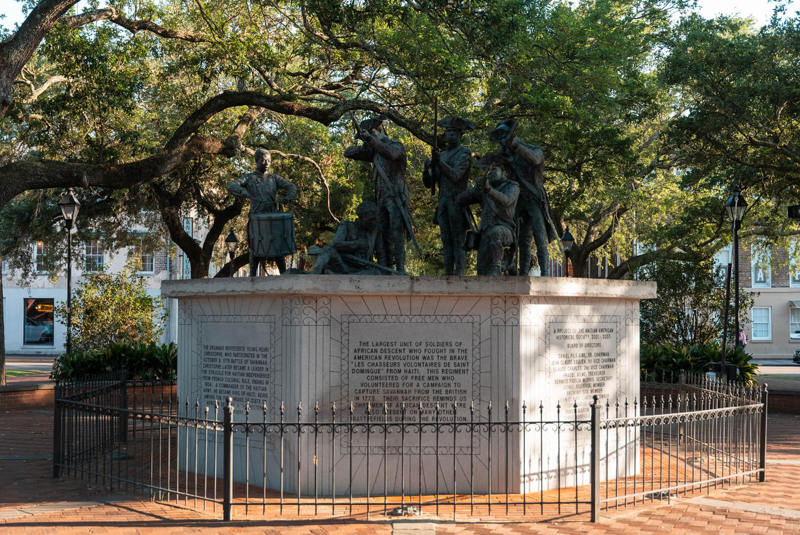Haitian Monument at Franklin Square in Savannah GA