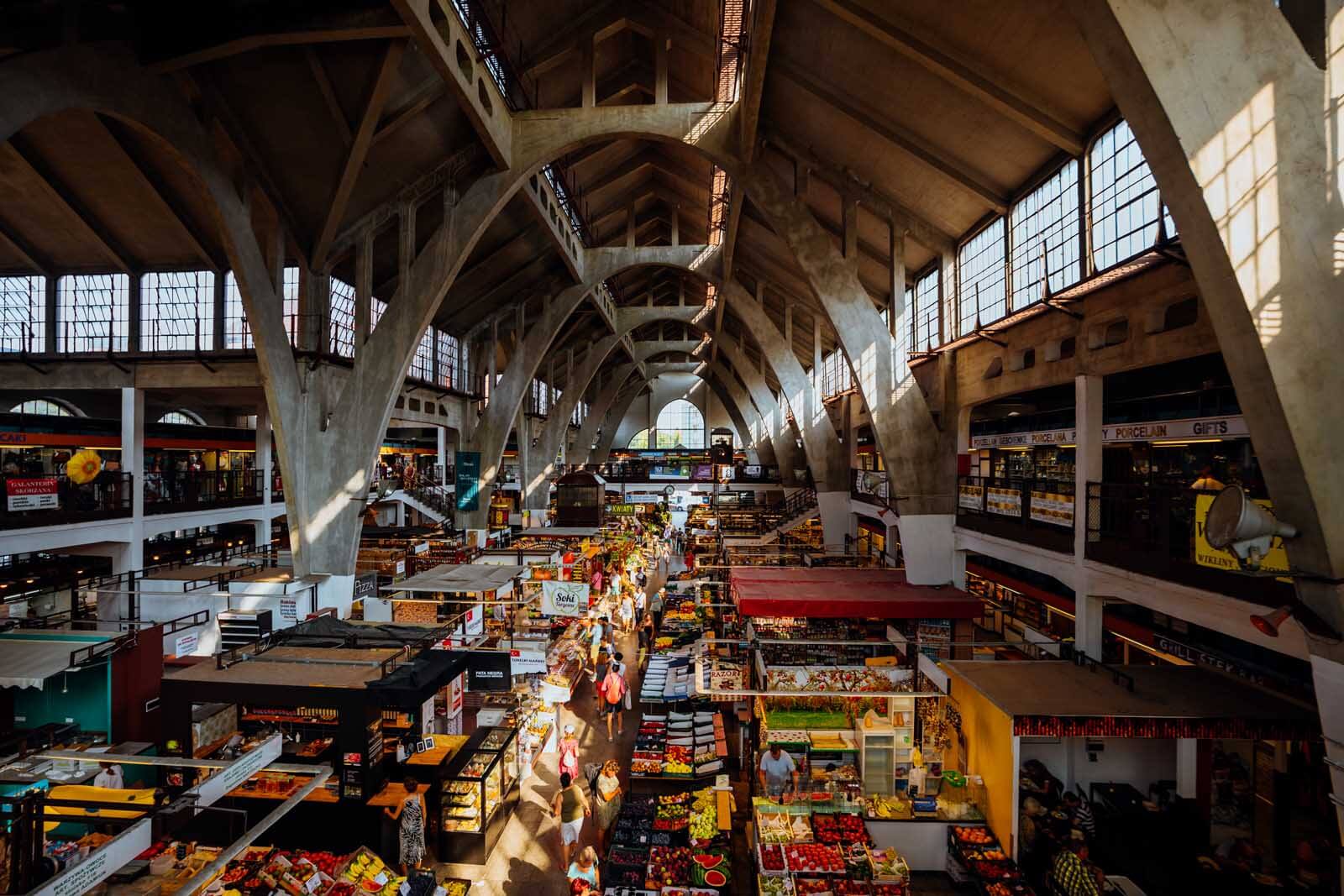 Hala Targowa Market inside in Wroclaw