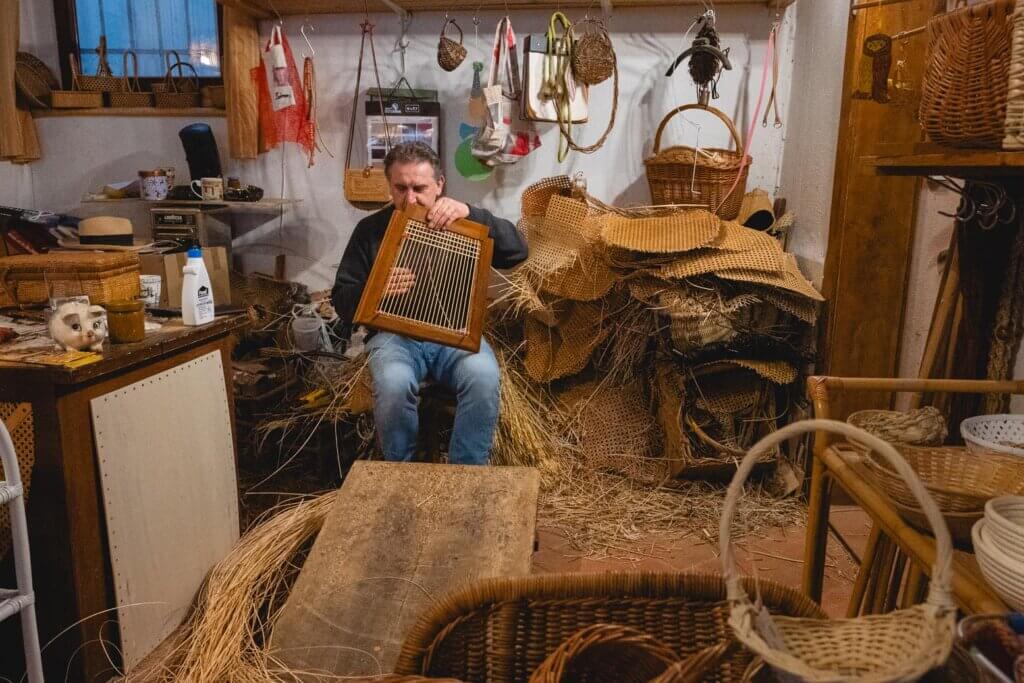 Hans Weger Artisan Basket Weaver in Regensburg Germany