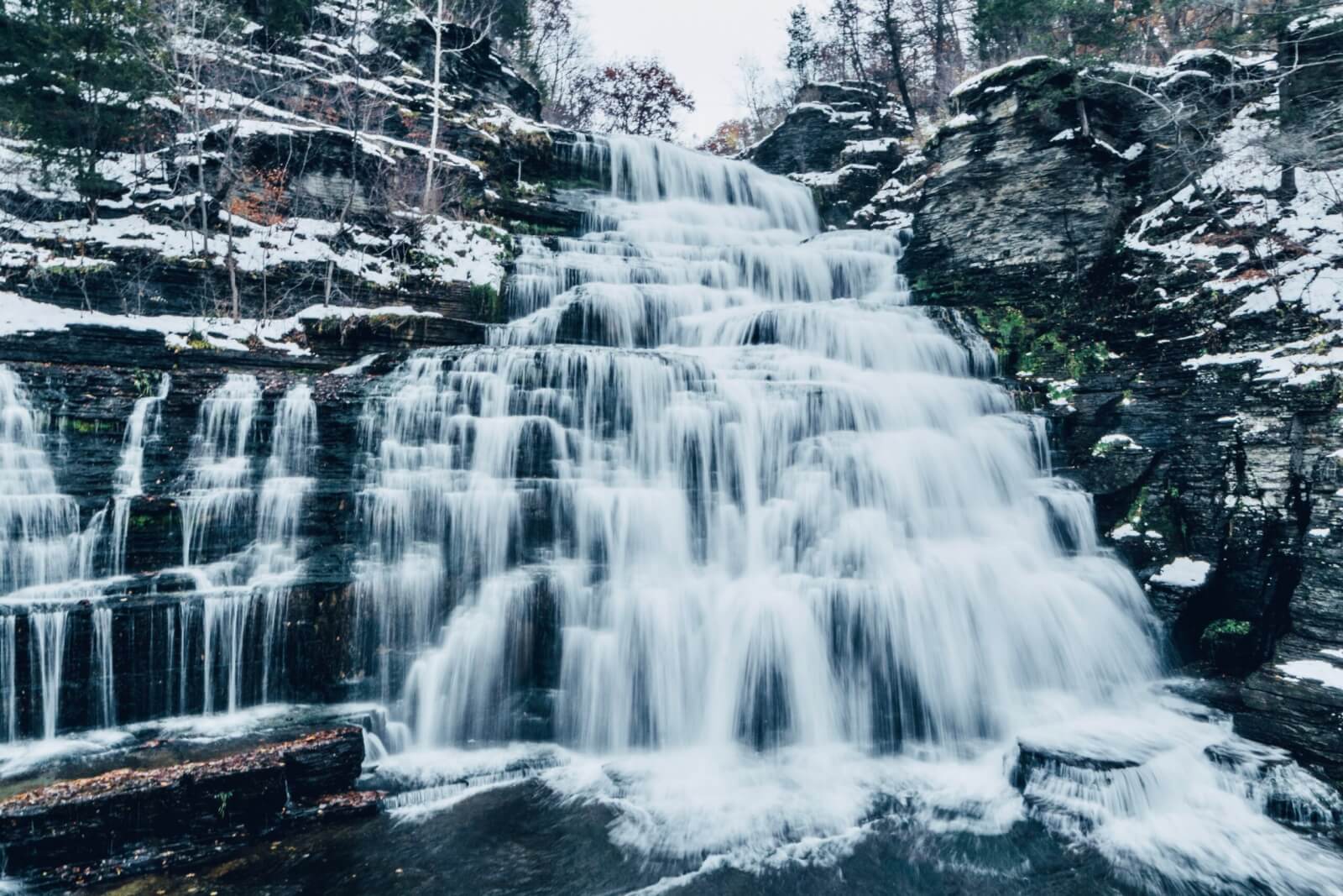 Hector Falls in the finger lakes new york in winter