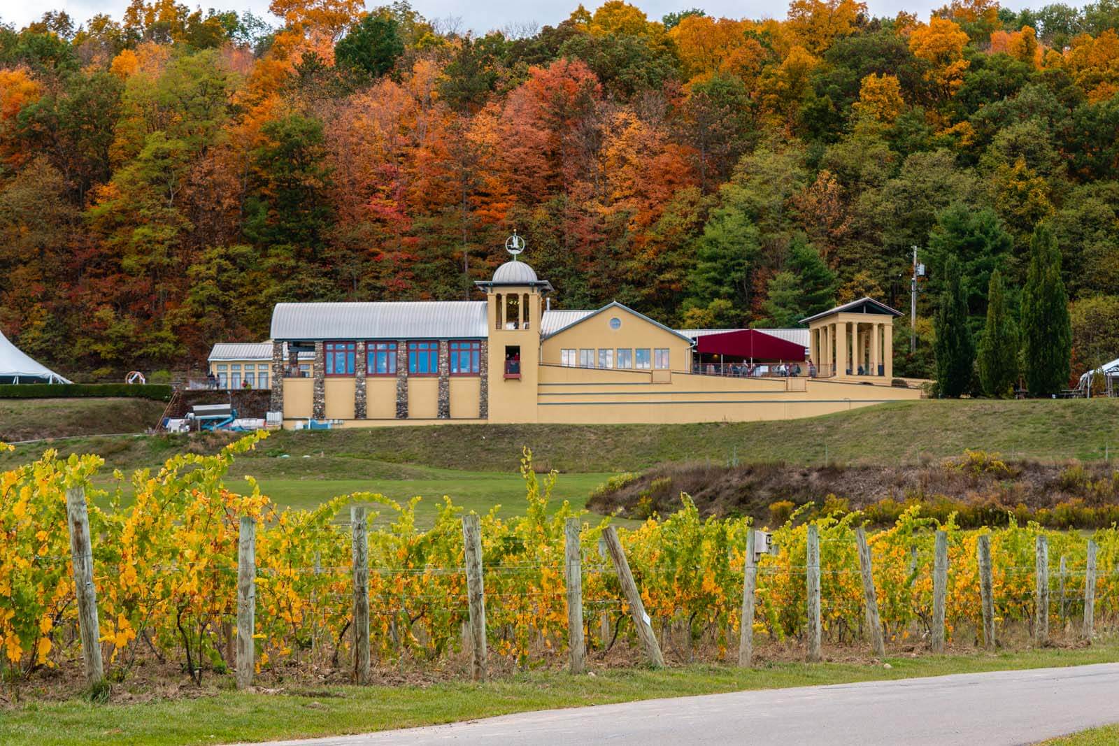 Heron Hill Winery in the Finger Lakes in the fall