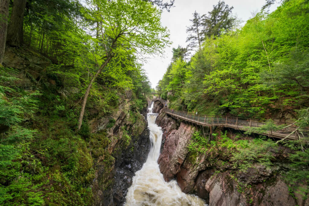 High-Gorge-Falls-in-the-Adirondacks-near-Lake-Placid-in-New-York