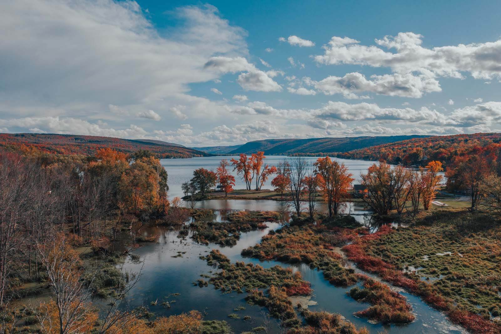 Honeoye Lake in the Finger Lakes New York