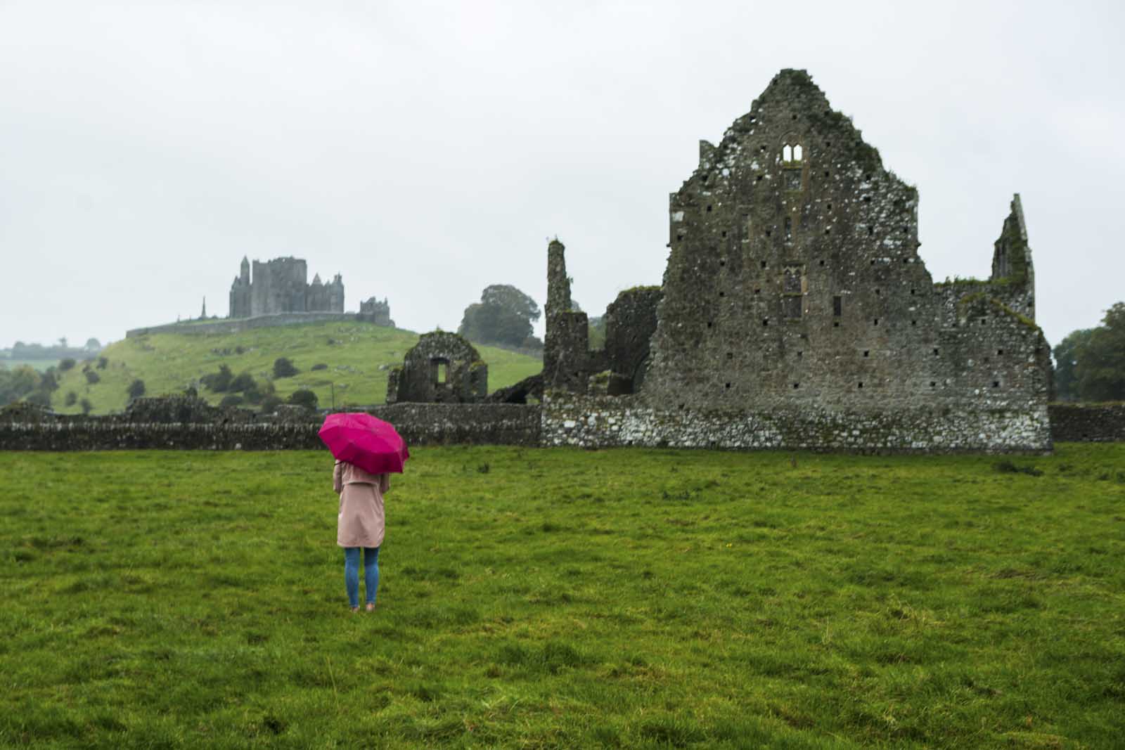 Rock of Cashel view from Hore Abbey