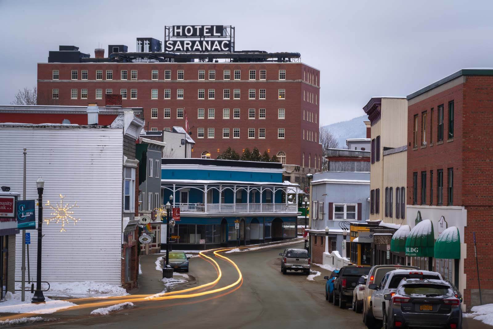 Hotel Saranac in Saranac Lake in the Adirondacks New York