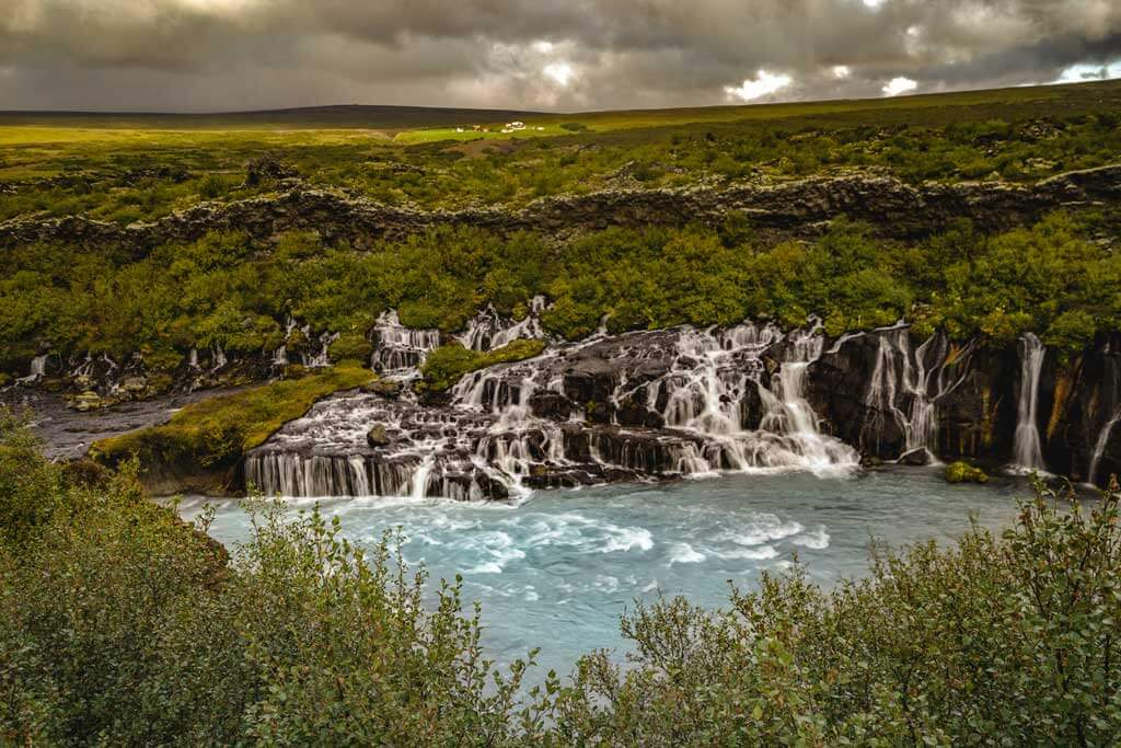 Hraunfossar Waterfall Iceland