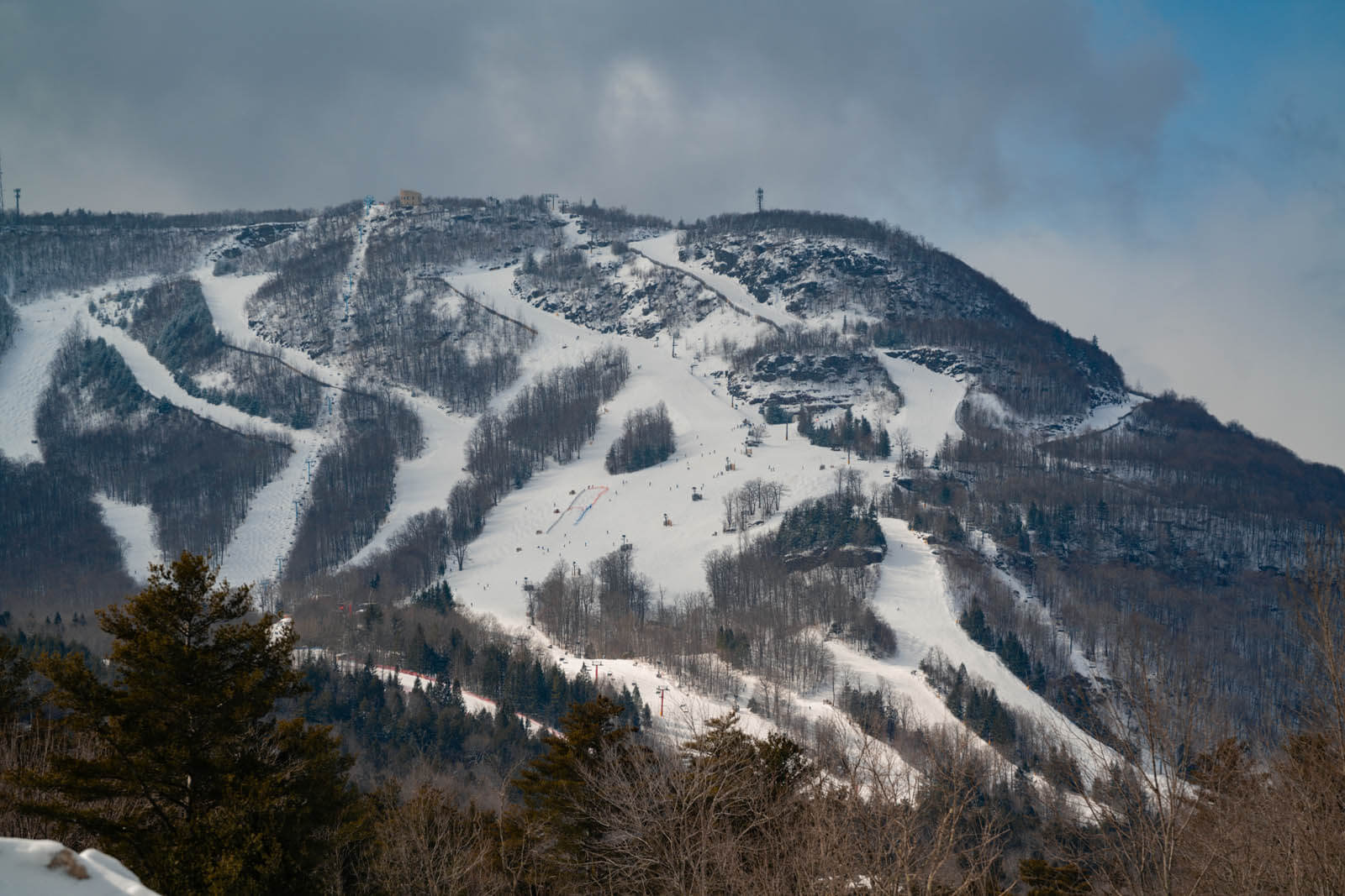 Hunter Mountain Ski Resort in the Catskills in winter in Upstate New York
