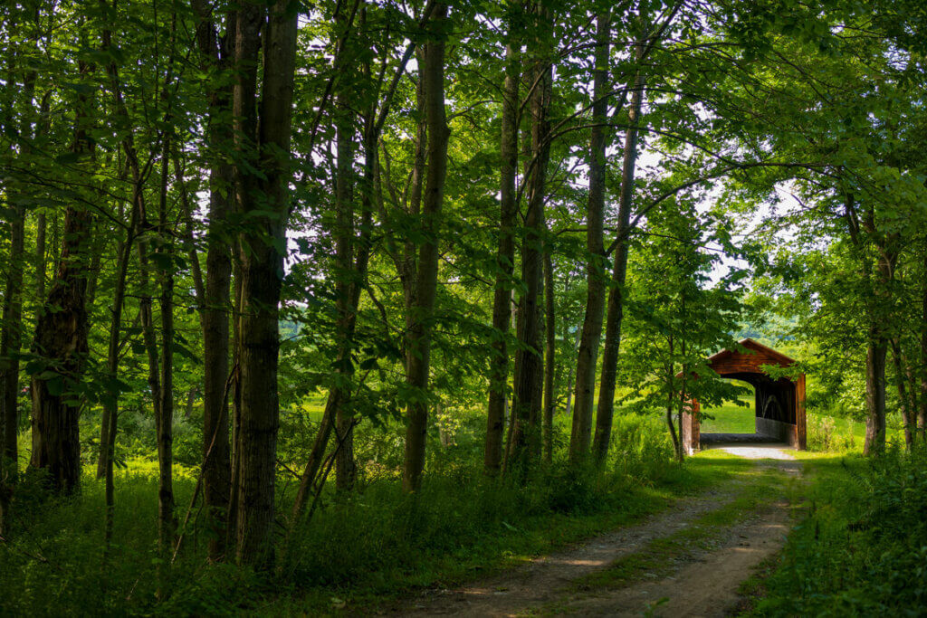 Hyde-Hall-Covered-Bridge-in-Glimmerglass-State-Park-in-Cooperstown-New-York