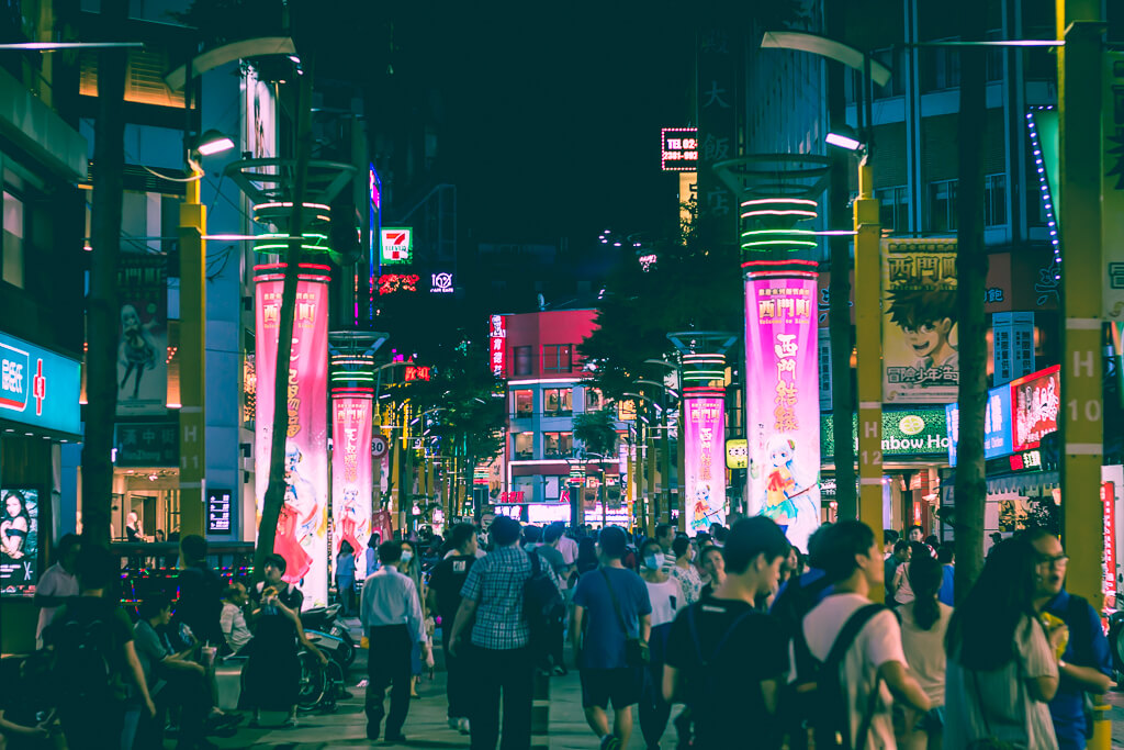 A view of the Shilin Night Market in Taiwan