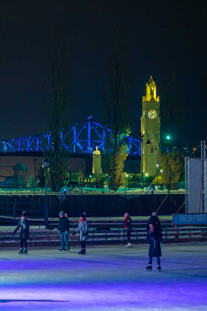 Ice Skating at Montreal Old Port