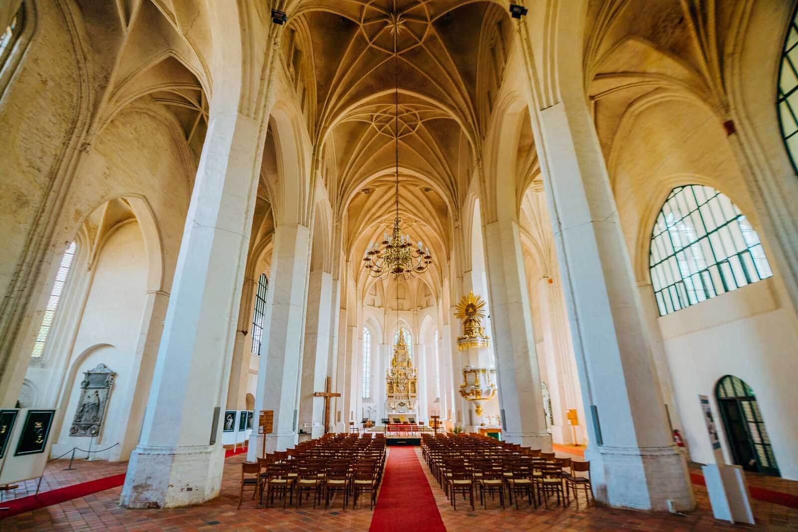 Inside Church of St. Nikolai in Cottbus Germany
