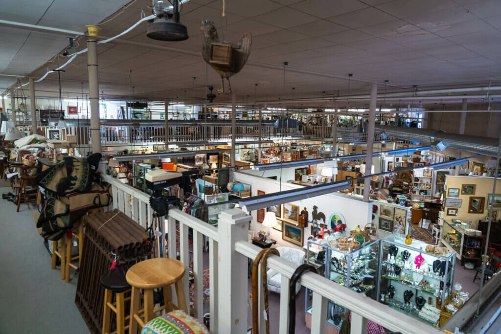 Inside Millerton Antique Center in Millerton New York