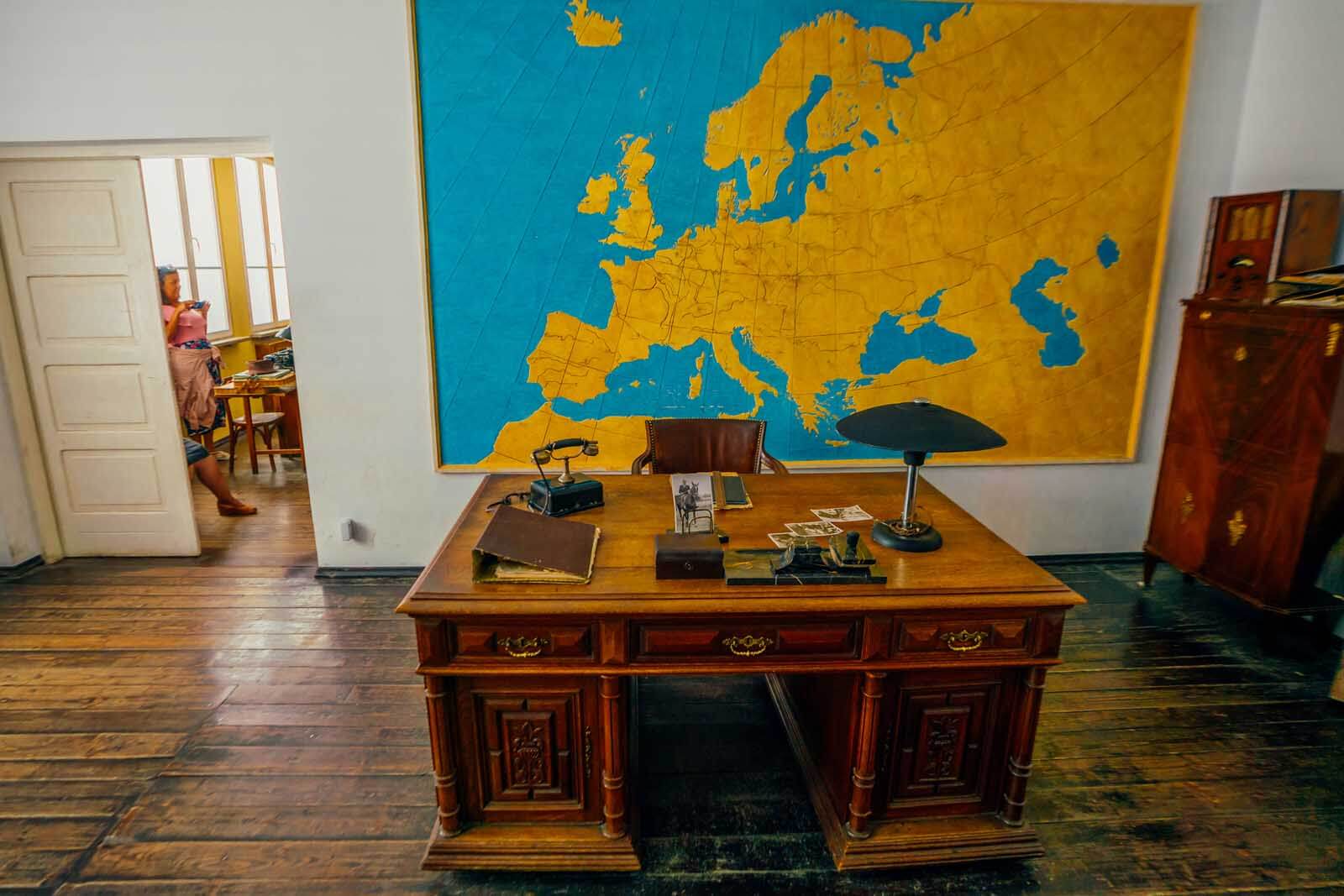 Oskar Schindler's Desk in the Oskar Schindler Factory in Krakow