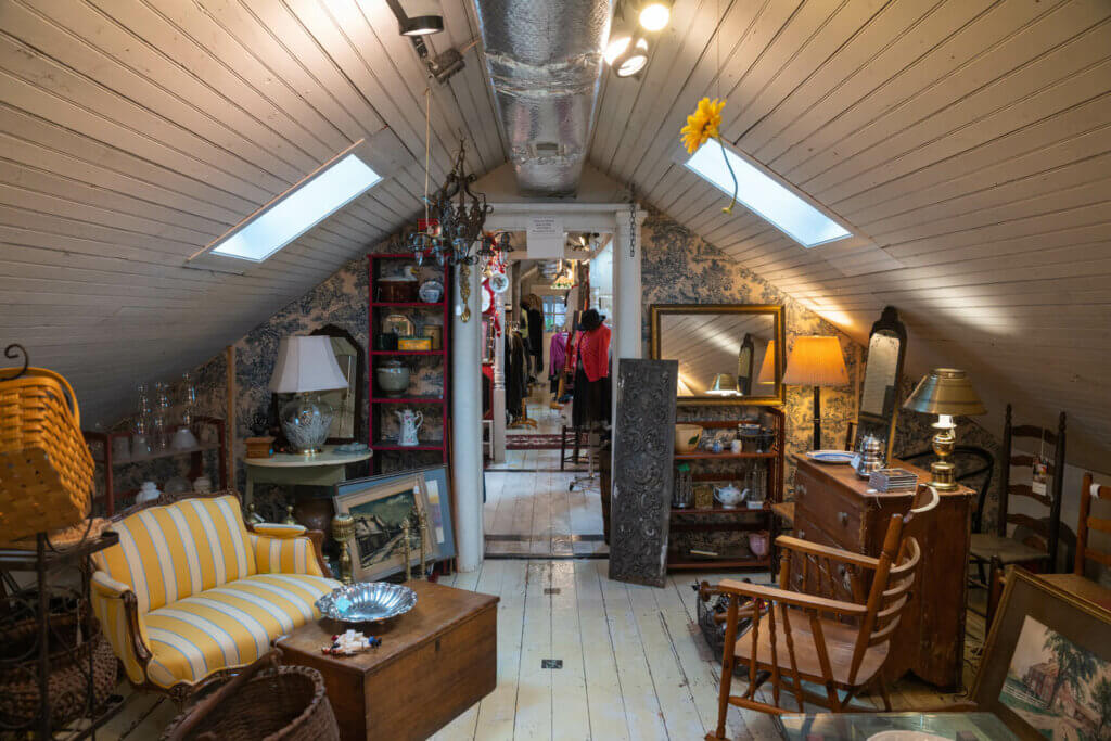 Interior of Millbrook Antique Mall in Millbrook New York