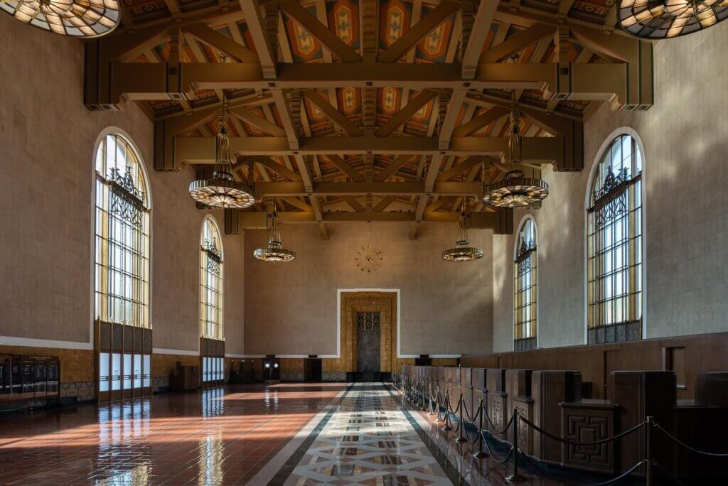 Interior of Union Station in Downtown Los Angeles