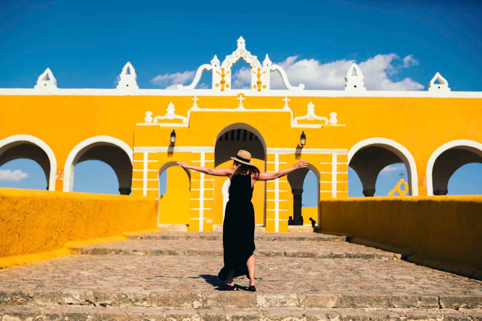 Izamal yellow city in Mexico