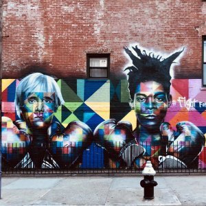 Jean-Michel Basquiat and Andy Warhol by KOBRA in Williamsburg Brooklyn off of Bedford