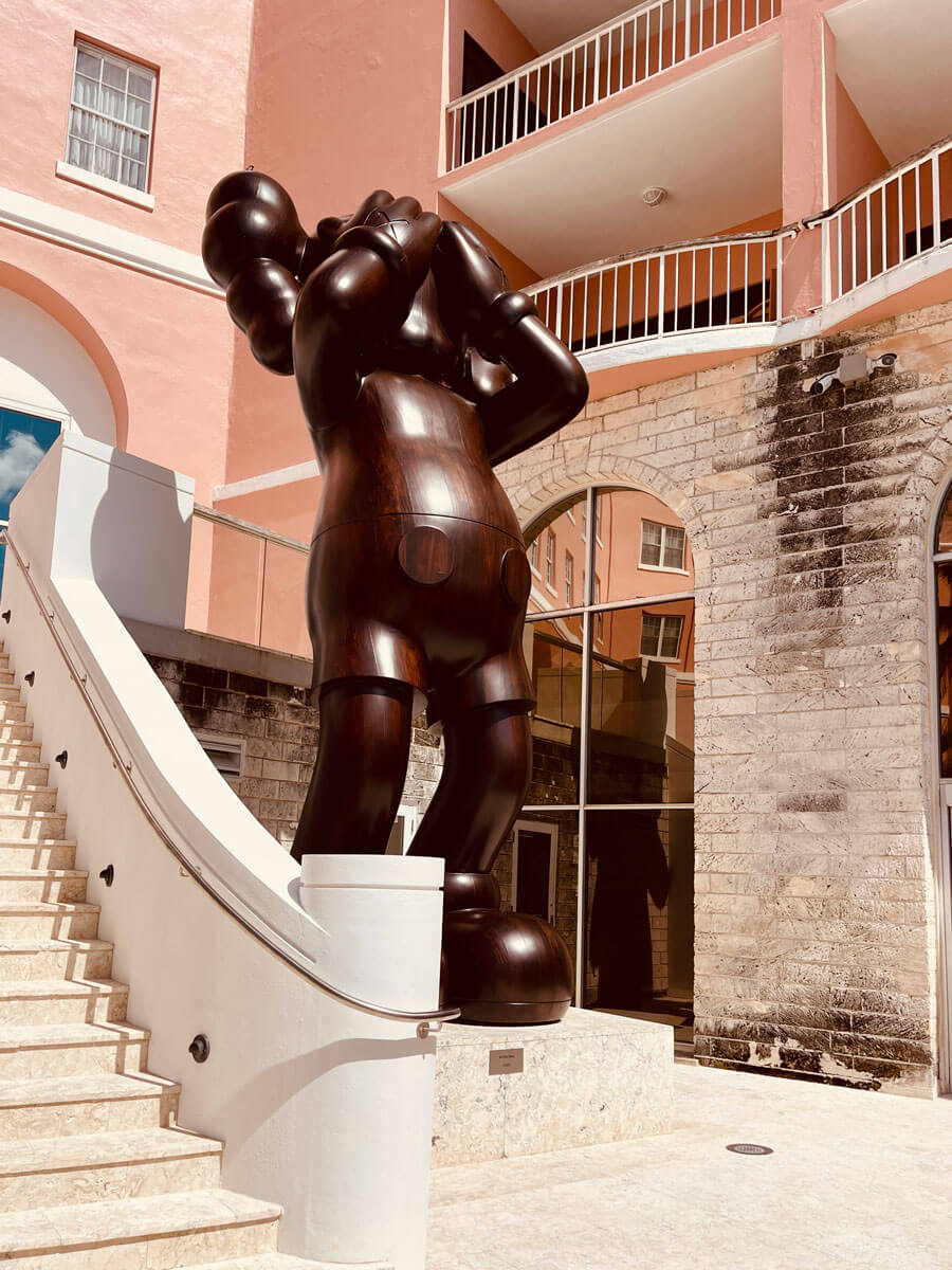 KAWS-statue-at-Princess-Hamilton-in-Bermuda