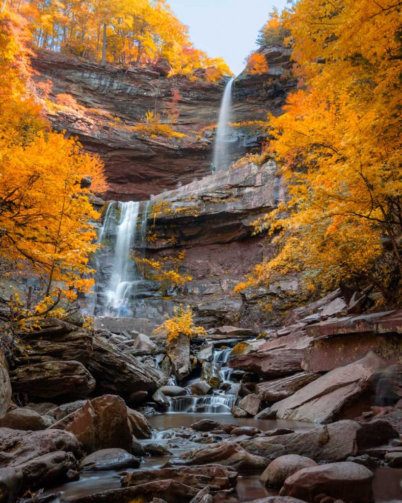Kaaterskill-Falls-in-the-fall-in-the-Catskills-New-York
