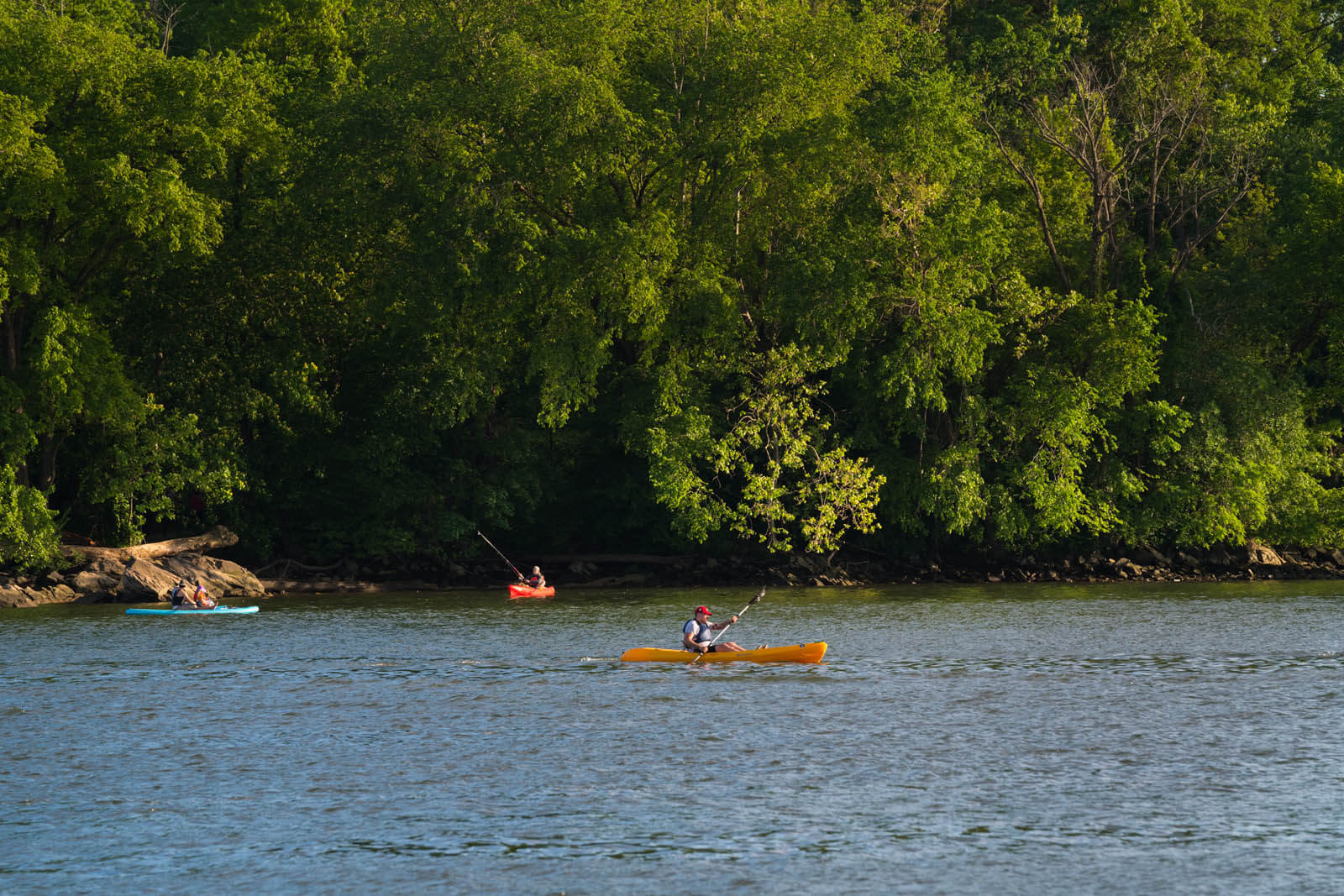 Kayaks on the Potomac River in Georgetown Washington DC