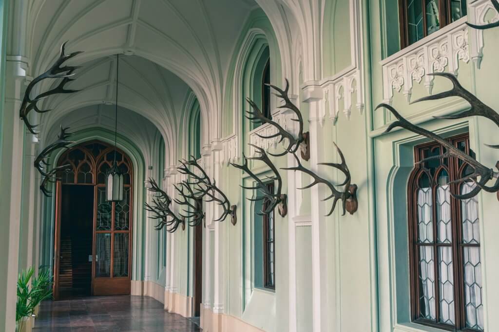 hallway in Lednice Chateau in Mikulov