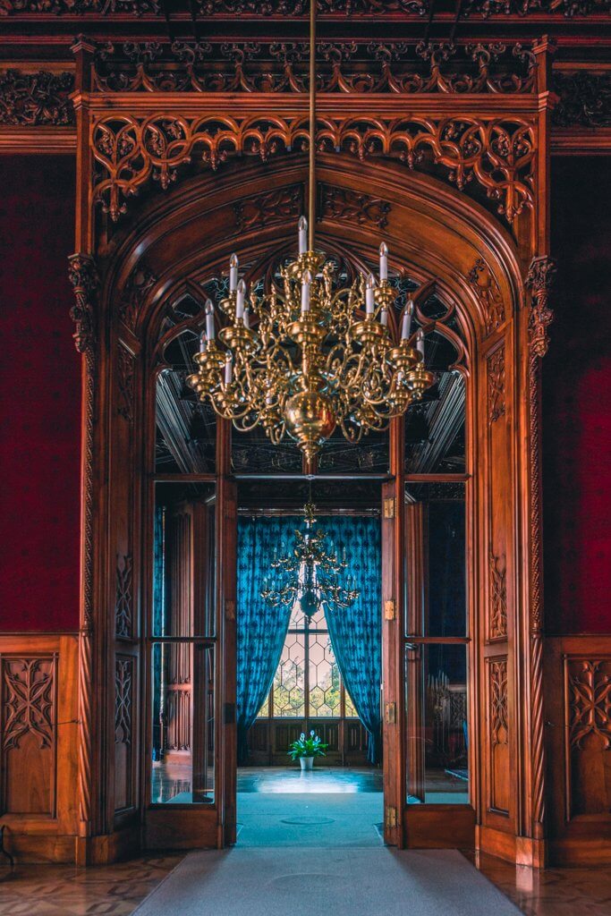 beautiful woodwork in Lednice Chateau in Czech Republic