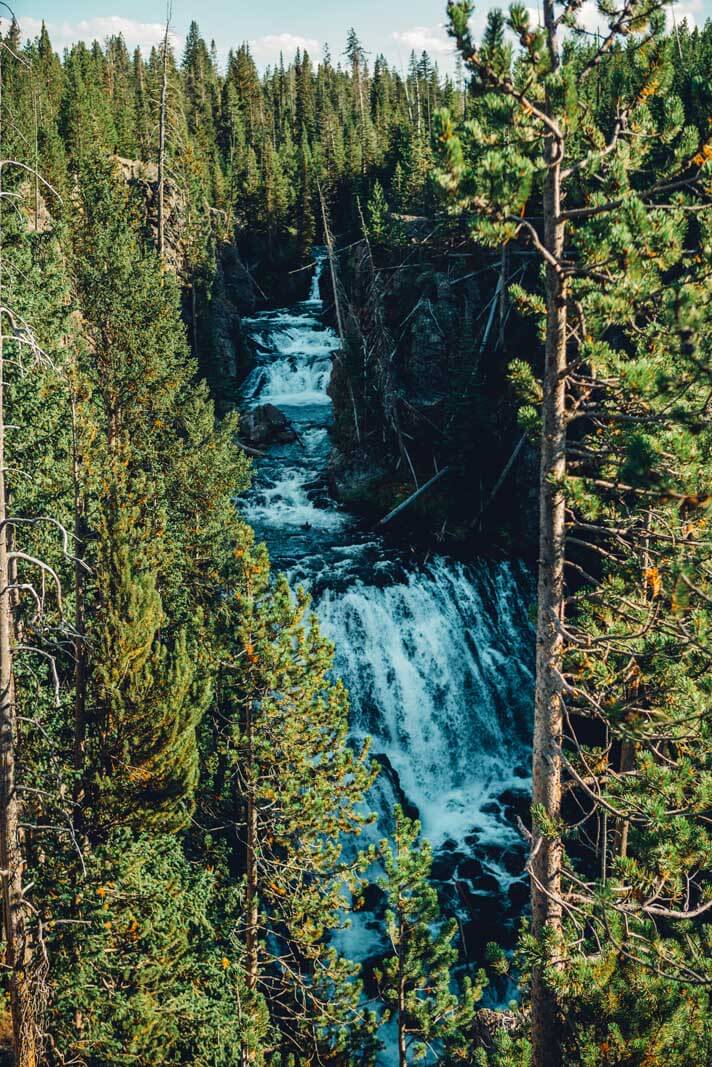 Kepler Cascades in the Firehole River in Yellowstone National Park