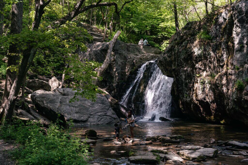 Kilgore Falls in Rocks State Park in Harford County Maryland