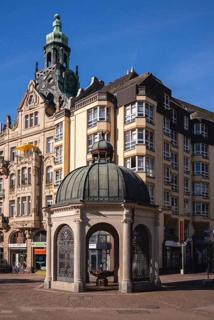 Kochbrunnen hot spring in Wiesbaden Germany